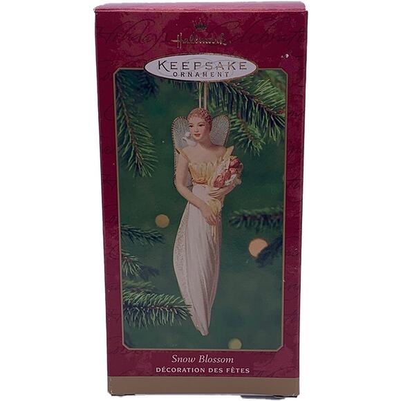 Hallmark Keepsake 2001 Snow Blossom Angel Collectible Christmas Ornament in Box - Picture 1 of 5